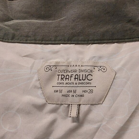 ZARA Trafaluc, Sage Green, Gold Embroidered Dragon, Kimono Jacket, Size:M - Picture 9 of 10